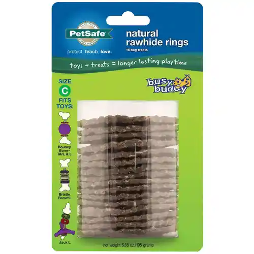 Busy Buddy Rawhide Treat Ring Original Large C