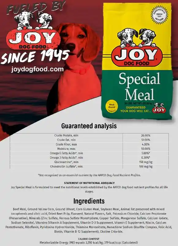 Joy Dog Food Special Meal Adult 40 lbs